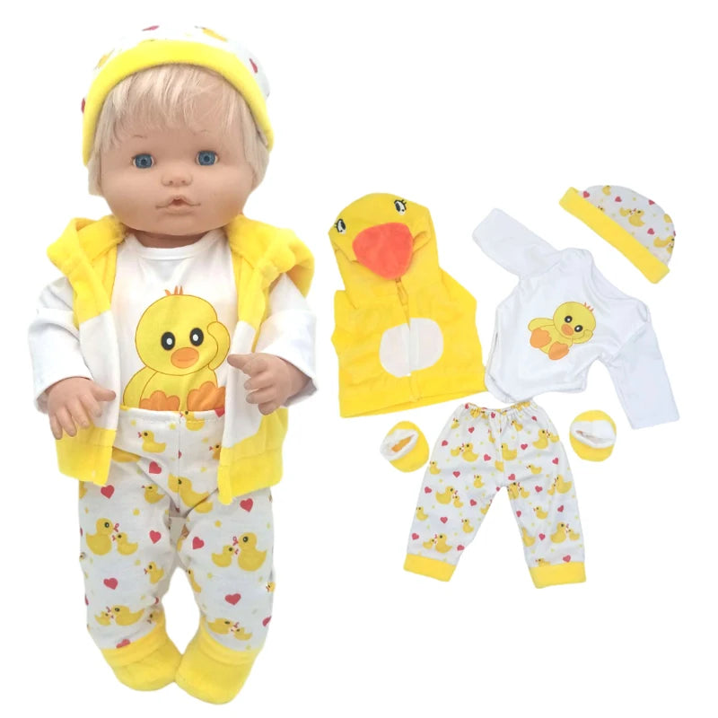 for 16" Nenuco Doll Winter Vest Coat Pants Hat Shoes Ropa Y Su Hermanita 40cm Baby Dolls Clothes Children Gift Toys Girl's Gifts