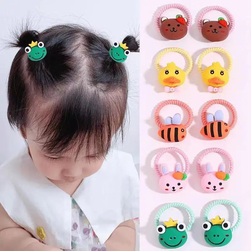 20-100PCS Children's Cartoon Rubber Bands Cute Not Hurt Hair Headband Small Ring Ring Hair Rope Hair Bands