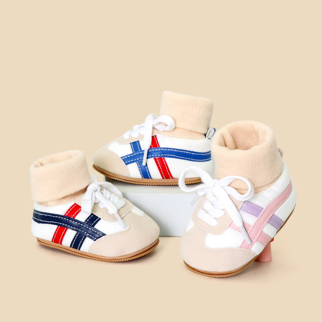 Baby Sock Shos Autumn and Winter Baby Girls Boys Ankle-covered Style 0-1 Year Old Anti Slip Fashion Design Newborn Infant Shoes