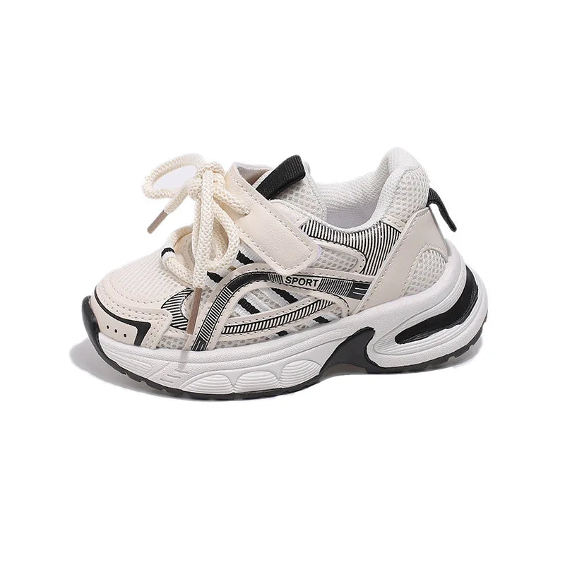 All Season New Breathable Children's Sports Shoes Little Student Shoes Flat with Boys Sneaker Shoes Girls Chunky Sneakers I07063