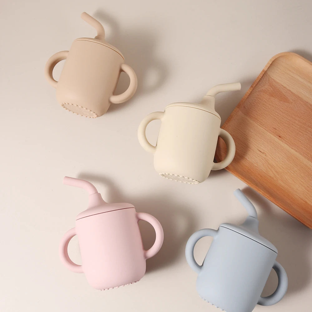 1pc Personalized Cutie Silicone Cup Silicone Baby Water Cup Add Your Name - Custom  Name  feeding cup