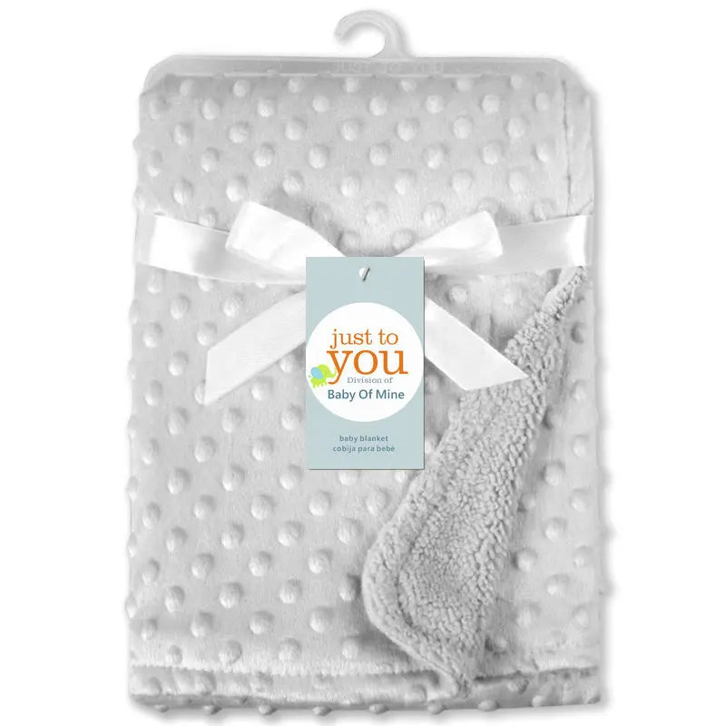 75*120CM Autumn Baby Blanket Warm Double Layer Swaddle Wrap Newborn Thermal Soft Fleece Bath Towel Baby Stroller Blanket