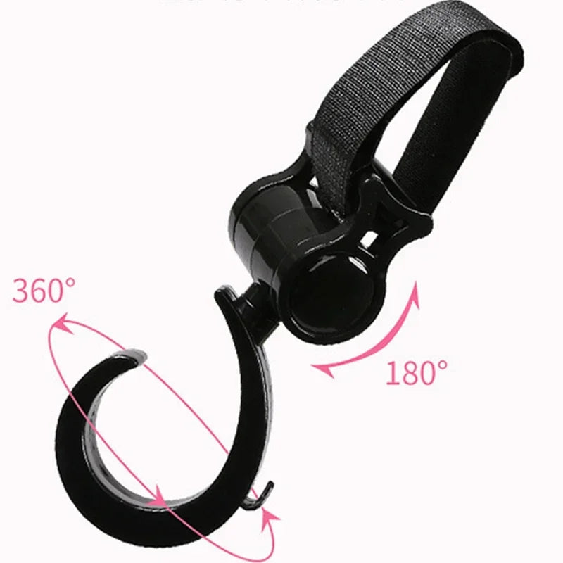 Baby Stroller Hooks plastic Buckles Clips Carabiner Multifunction Household Trolley Diaper Bag Organizer Hook Pram Hanger