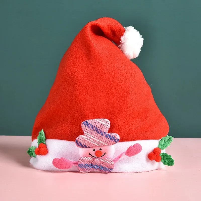 Christmas Hat for Baby Cute Cartoon Elk Santa Claus Xmas Cap Winter Warm Woolen Beanie Cap Party Hair Accessory