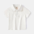 Formal Polo Shirts for Kids Polos Boy Toddler Clothes Party White Dinosaur Cute Korean Gentleman Shirt Summer Tops 2 4 6 7 Years
