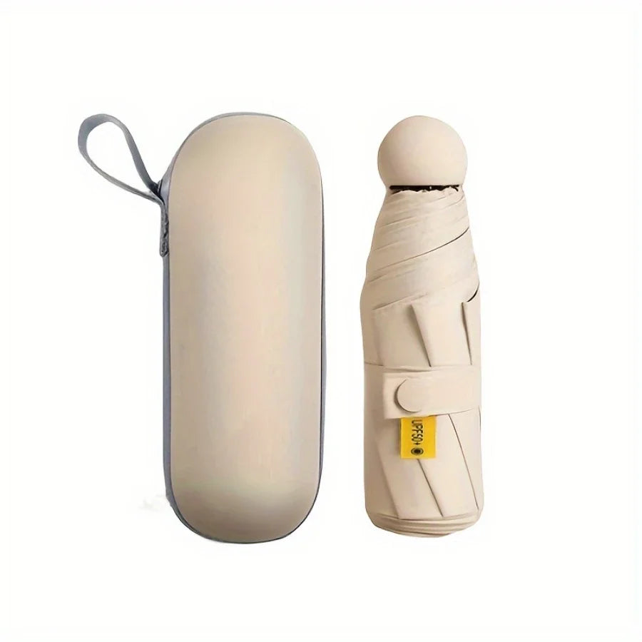 2025 Anti-Uv Mini Umbrella For Sunny And Rainy Days, Portable With Uv Coating And 6 Reinforced Ribs