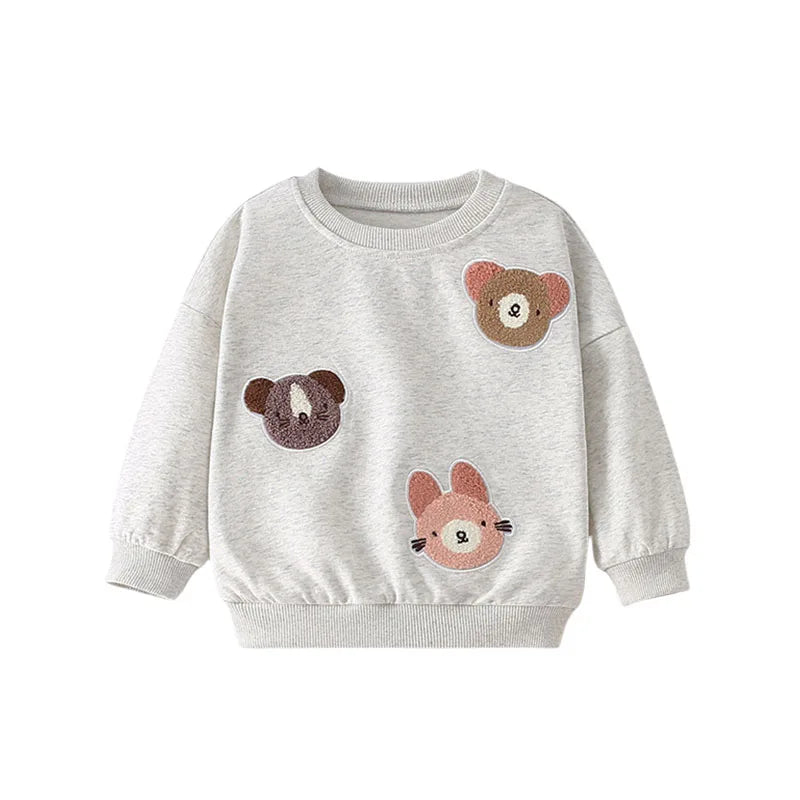 Jumping Meters Fashion Girls Sweatshirts Butterfly Toddler Kids Clothing Autumn Spring Sport Baby Hooded Shirts Clothes Shirts