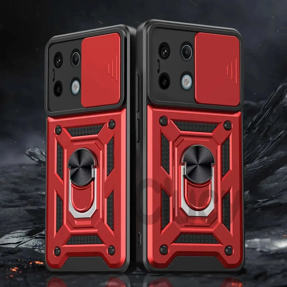 For Redmi Note13 Pro Plus Slide Camera Lens Protector Armor Case For Xiaomi Redmi Note 13 Pro 4G 5G Military Grade Bumpers Cover