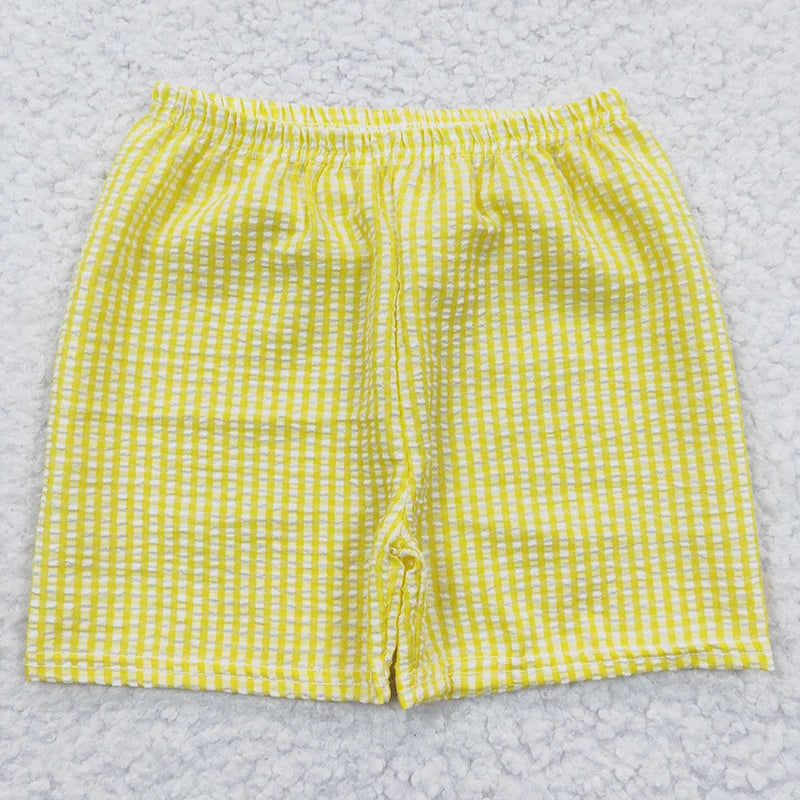Wholesale Children Toddler Summer Seersucker Shorts Clothing Kids New Matching Baby Boy Girl Clothes