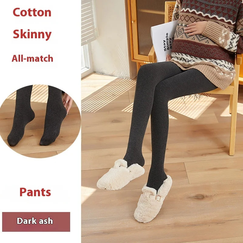 Maternity Pantyhose Cotton Vertical Stripe Autumn and Winter Padded Warm Toe Adjustable Maternity Thickening Bottom Pantyhose
