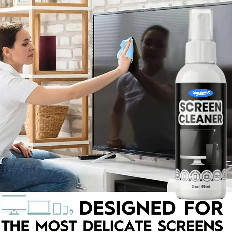 59/99ml 1suit Screen Cleaner Kit With Polishing Cloth Oil Stain Remover Spray For MacBook iPad iPhone Laptop Monitor & TV Screen