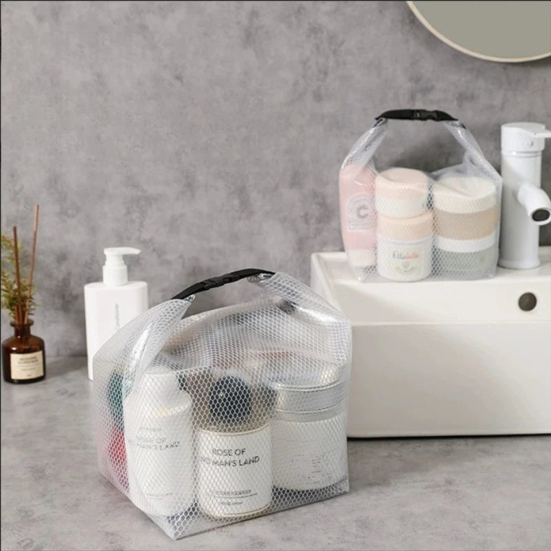 Handheld Portable Transparent Waterproof Toiletries Bag Multifunctional Travel Outdoor Swimming Fitness Storage Bag