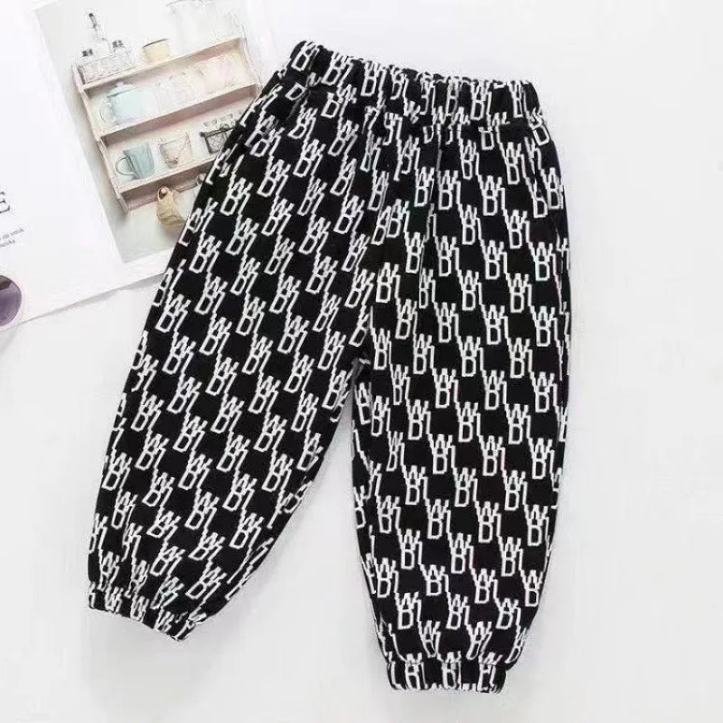 Mother Kids Set Summer 2pcs Clothes Children Boy Girl Clothes Sets Cute Clothing Cotton Short Sleeve Trousers T-shirt Pants Suit