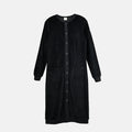 AA-XS-XXL Women Dress Button Front Long Sleeve Casual Dress with Pocket 2024 Trendy Black Velvet Bodycon Midi Dresses Plus Size