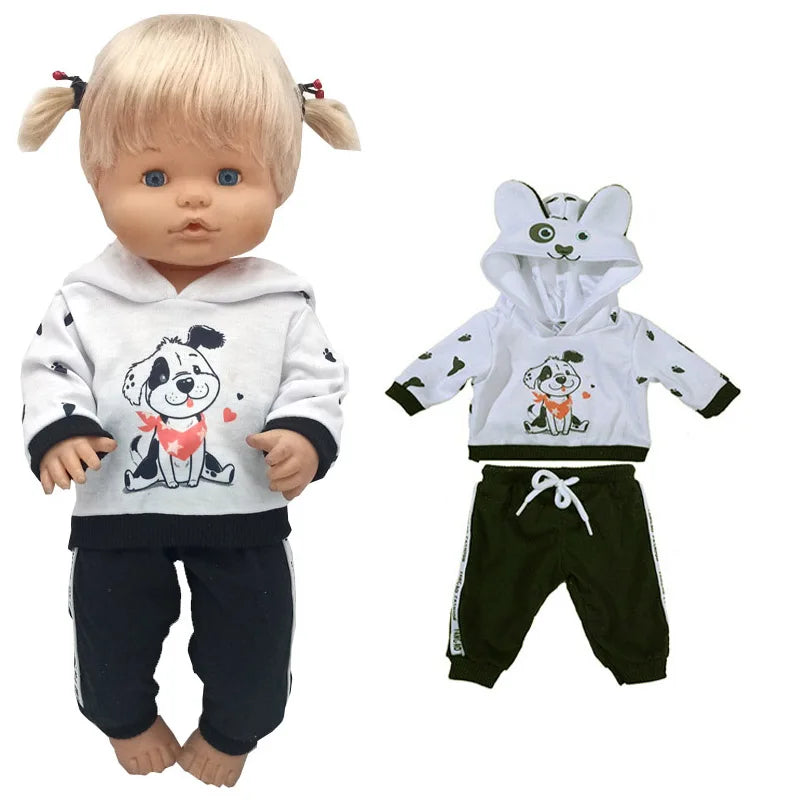 for 16" Nenuco Doll Winter Vest Coat Pants Hat Shoes Ropa Y Su Hermanita 40cm Baby Dolls Clothes Children Gift Toys Girl's Gifts