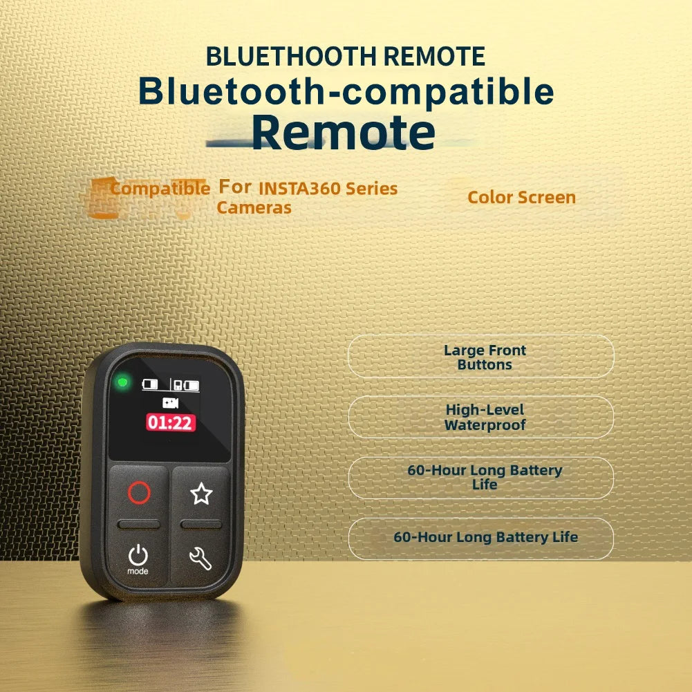 Waterproof Remote Control For INSTA360 X5 For X4 For X3 For GO3S For AcePro2 Action Cameras With Long/short Strap Smart Remote