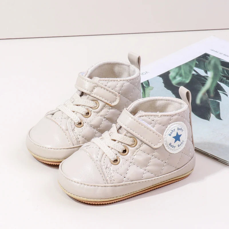 2025 Baby Boy Girl Spring and Autumn Fashion Design TPR Sole Anti Slip Walking Shoes High Quality Breathable Prewalker Shoes