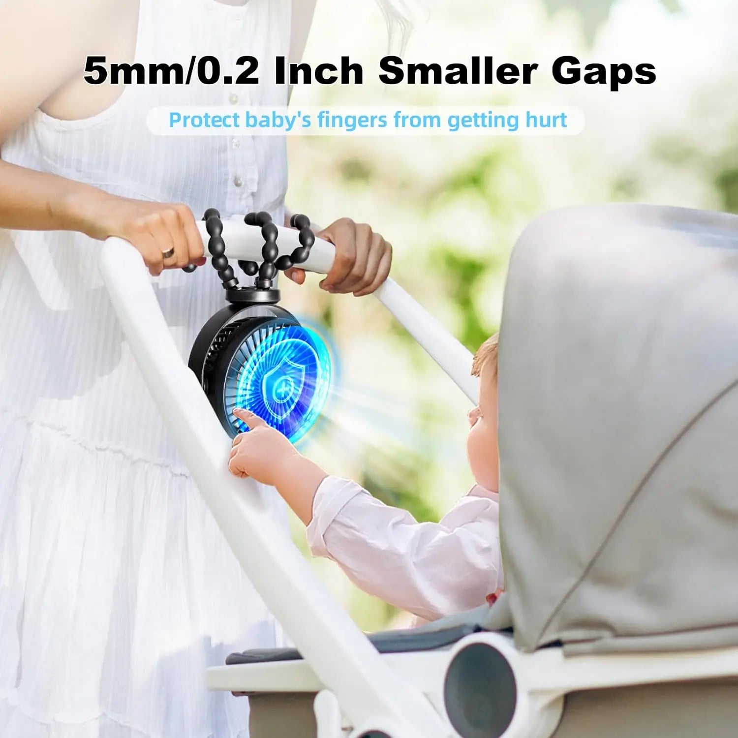 Octopus Baby Stroller Fan USB Charging Fan Mobile Phone Holder 3 Speeds Portable Mini Fan  Silent Clip on Fan for Home Outdoor