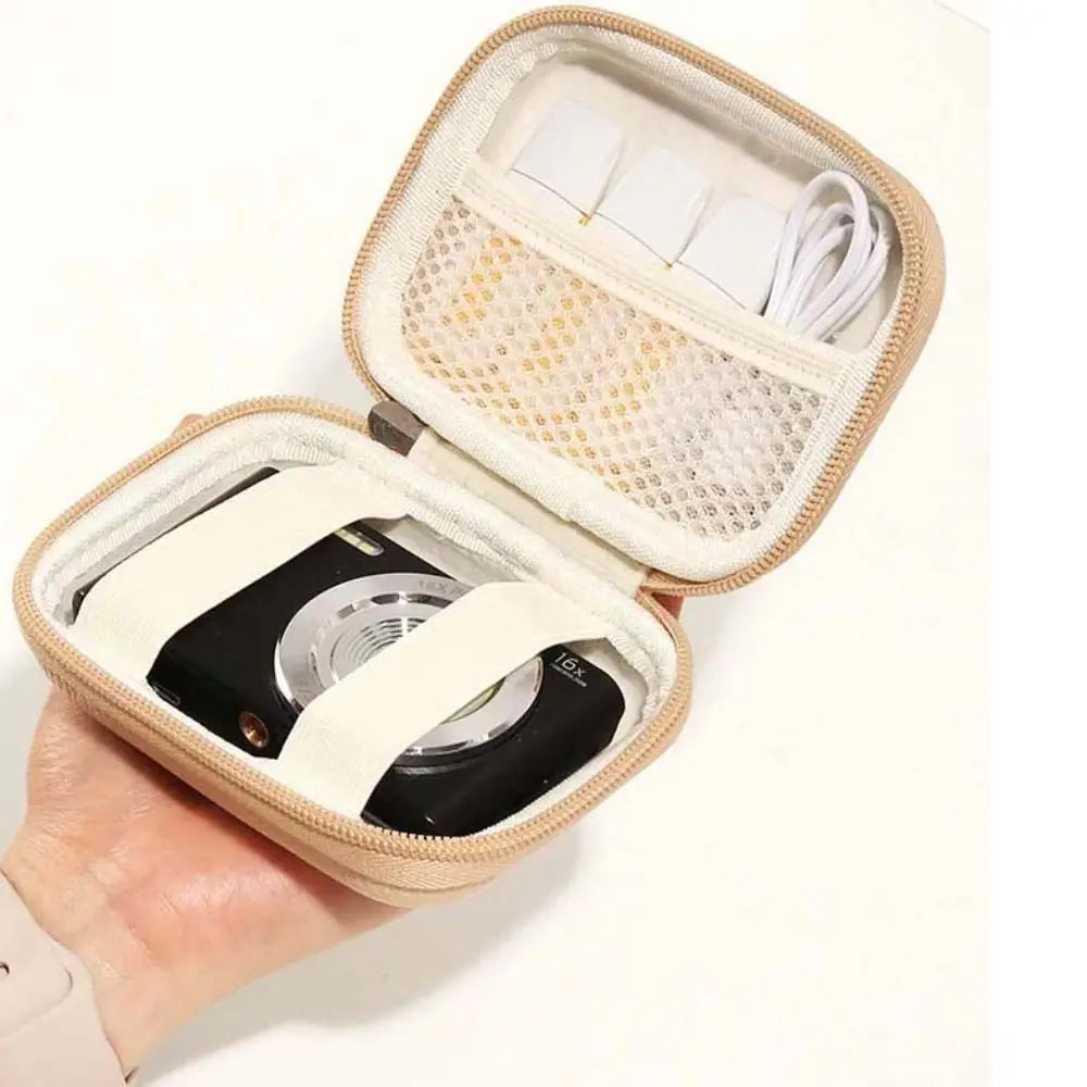 PU Leather Digital Camera Case Hard Shell Shockproof Cameras Storage Holder Zipper Pouch Waterproof Camera Carrying Bag