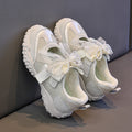 2026 Summer Kids Sport Sneakers for Girl Pearl Lace Mary Jane Flats Lightweight Non-Slip Back To School Children Running Sandals