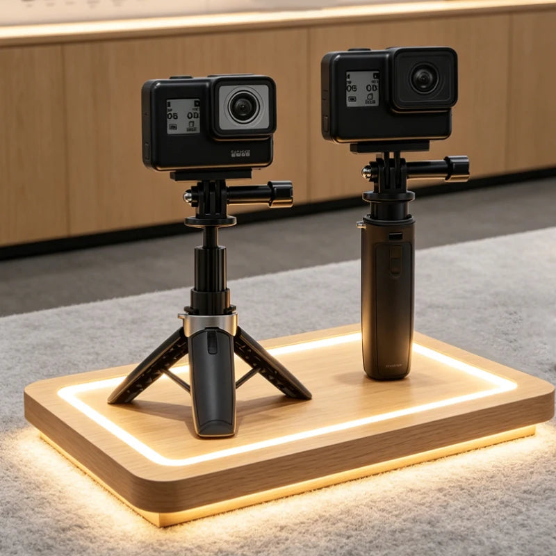 Mini Extendable Tripod Foldable Tripod Portable Monopod for Go Pro Hero 13 12 11 Black Session Osmo Action Camera Vlog Accessory