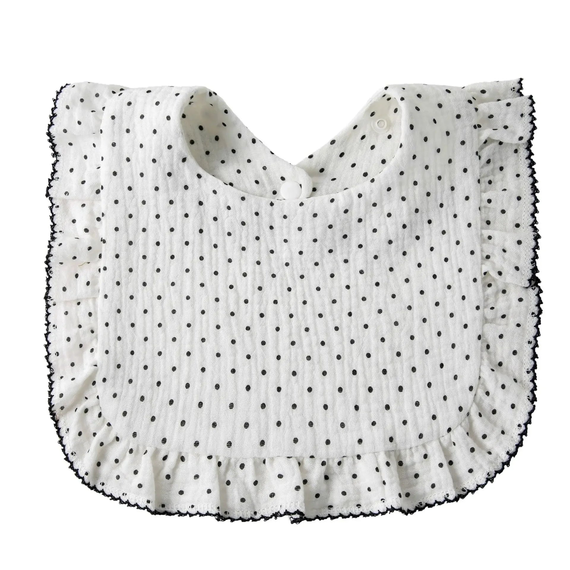 Cotton Baby Bib Infant Muslin Burp Cloths Girls Feeding Bibs Drool Saliva Towel Toddler Ruffle Floral Bib Babies Accessories
