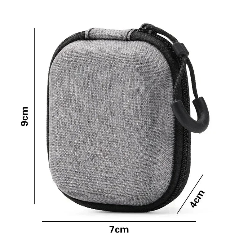 Portable Charger Case Earphone Storage Carrying Pouch Waterproof for Electronic Accessories Travel Organizer Earbuds Keychain