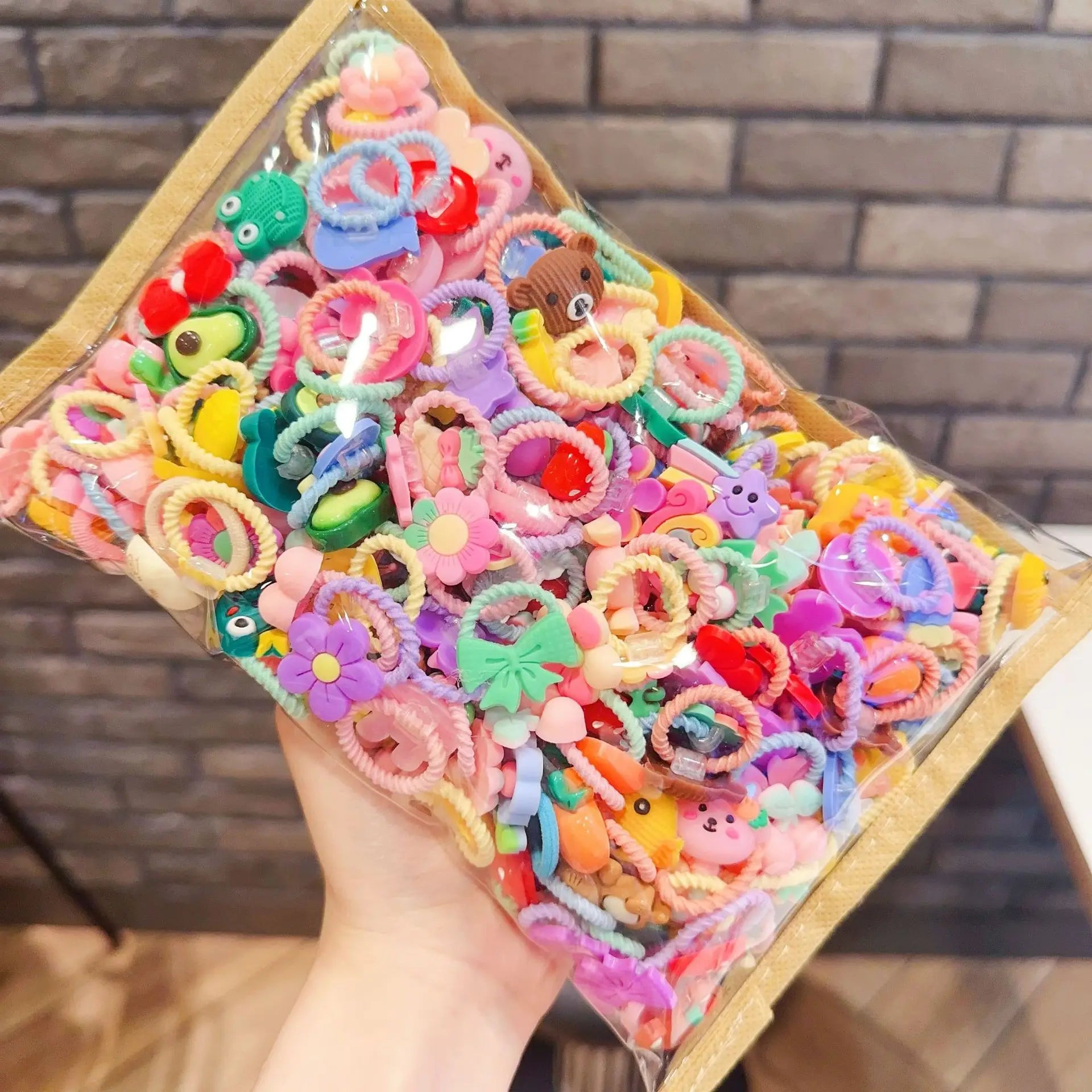 20-100PCS Children's Cartoon Rubber Bands Cute Not Hurt Hair Headband Small Ring Ring Hair Rope Hair Bands