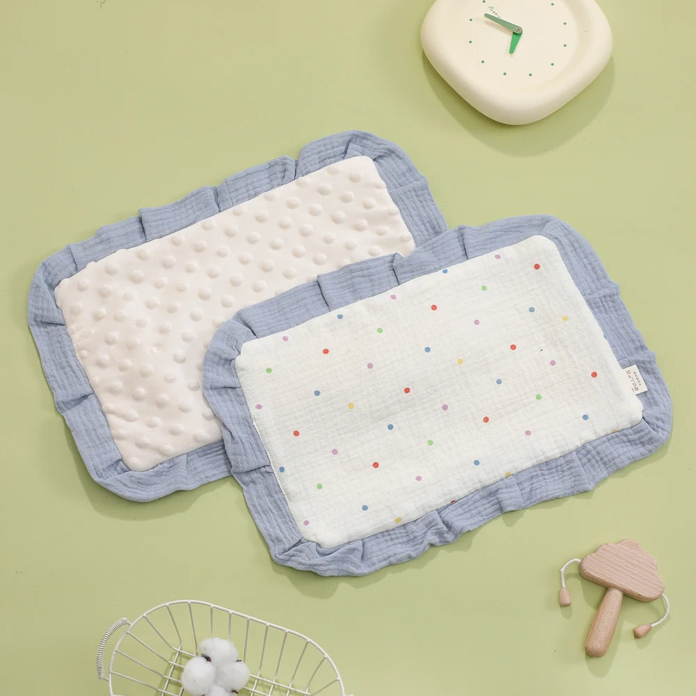 Newborn Baby Flat Pillow Cartoon Printed Baby Pillow Cotton New Born Cloud Pillow Four Seasons Universal Pillow Cushion