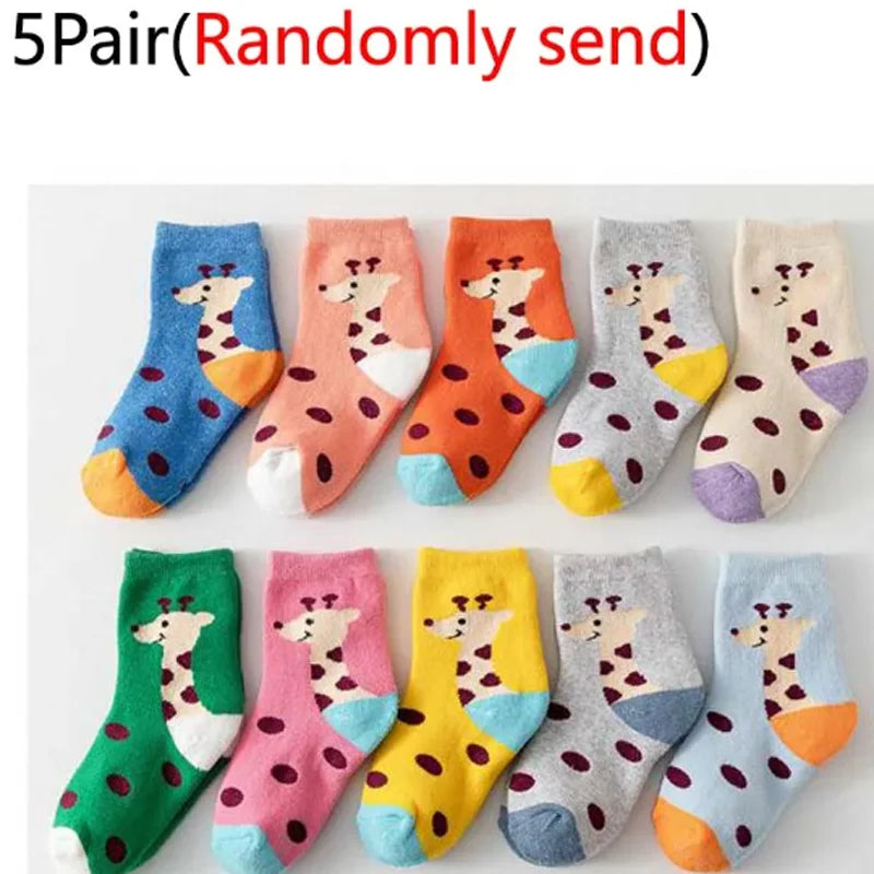 5Pai/lot New Boys' and Girls' Baby Socks  Autumn Winter Thickened Warm Socks