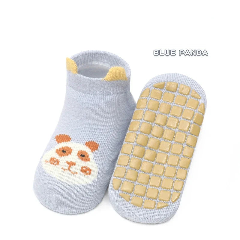 Baby Non-slip Floor Sock Cute Cartoon Animal Ankle Sock for Toddler Boy Girls Soft Cotton Spring Summer Short Sock for Newborn
