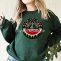 Watermelon Graphic Sweatshirt Aesthetic Fruit Shirt Human Rights Sweater Protest Tee Unisex Long Sleeves Crewneck Sweatshirts