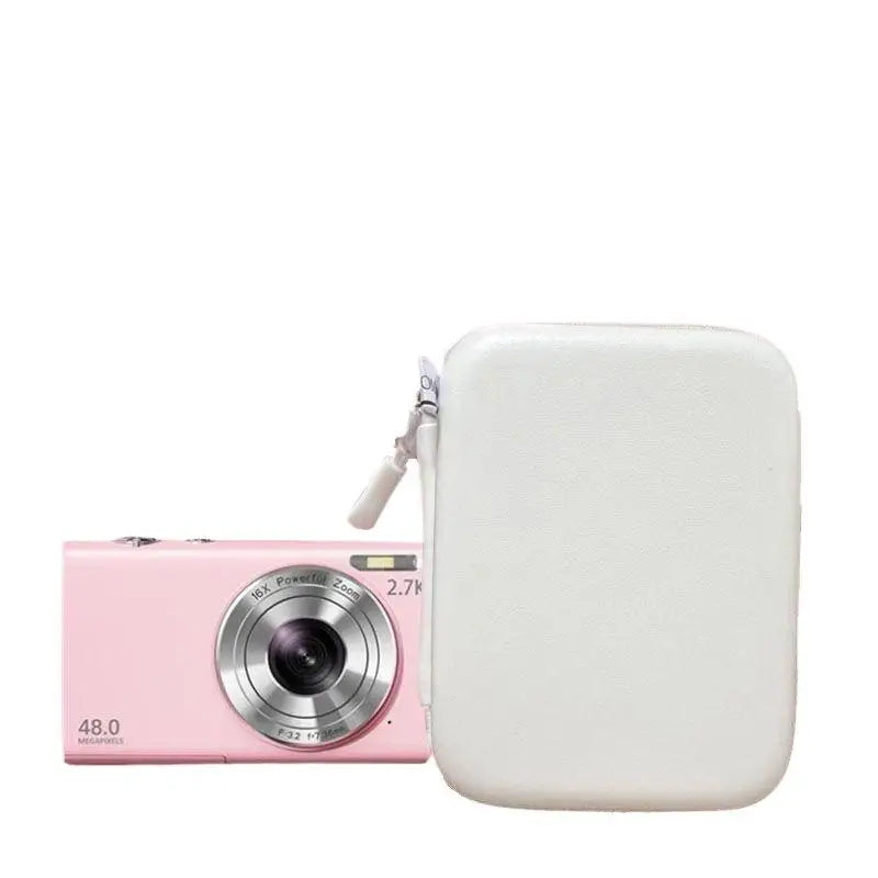 1Pc Mini CCD Digital Camera Storage Bag, Protective Case with Mesh Pocket for Memory Cards & Small Accessories
