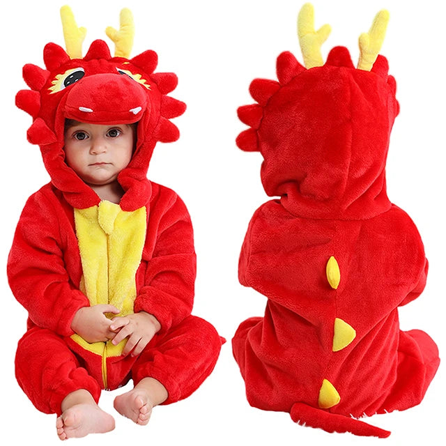 MICHLEY New Easter Rabbit Baby Rompers Winter Hooded Flannel Toddler Infant Clothes Overall Bodysuits Jumpsuit Costume For Kids