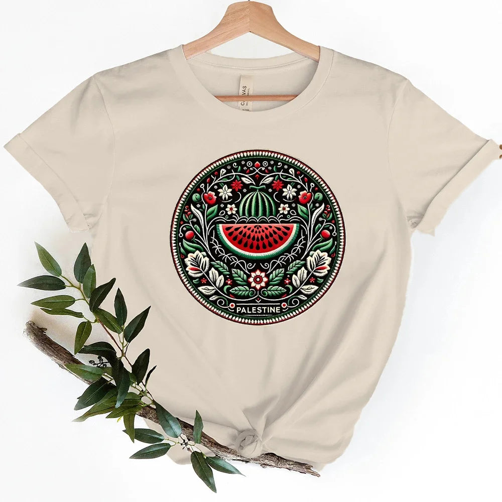 Funny Watermelon This Is Not A Watermelon College T-shirts Love and Peace Printed Clothing Graphic Tee Tops Unisex Clothes Tops