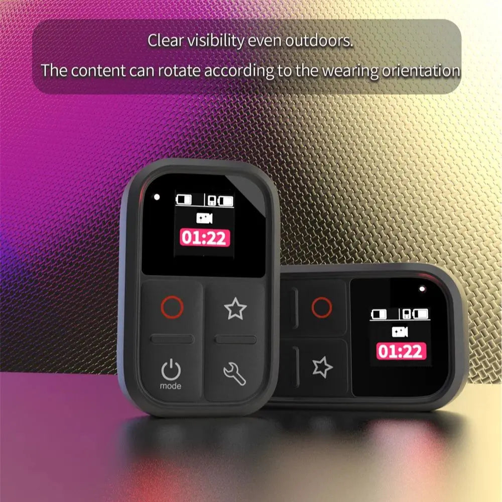 Waterproof Action Camera Bluetooth Remote Control for Insta360 X5/X4/X3/GO3S/AcePro2 Camera Controller With LCD Screen Display