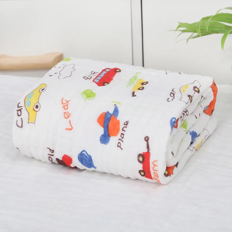 6 Layers Muslin Swaddle Baby Blankets Newborn Cotton Baby Blanket Bath Quilt Solid Newborn Swaddle Baby Boy Girl Blanket
