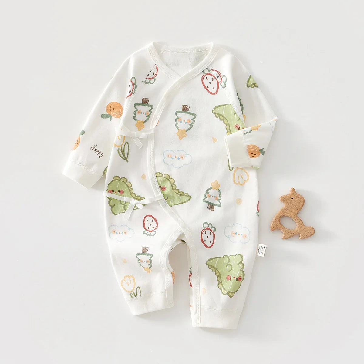AYNIGIELL Spring and Autumn 0-6Months Baby Rompers Newborn Girls Boys 100%Cotton Clothes of Long Seeve Infant Clothing Pajamas