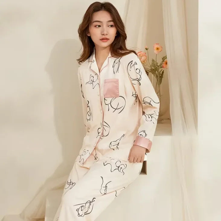 Breastfeeding Pajamas Breast Feeding Nightwear Maternity Nursing Pajama Sets Autumn Maternity Nursing Sleepwear Pregnancy Pyjama