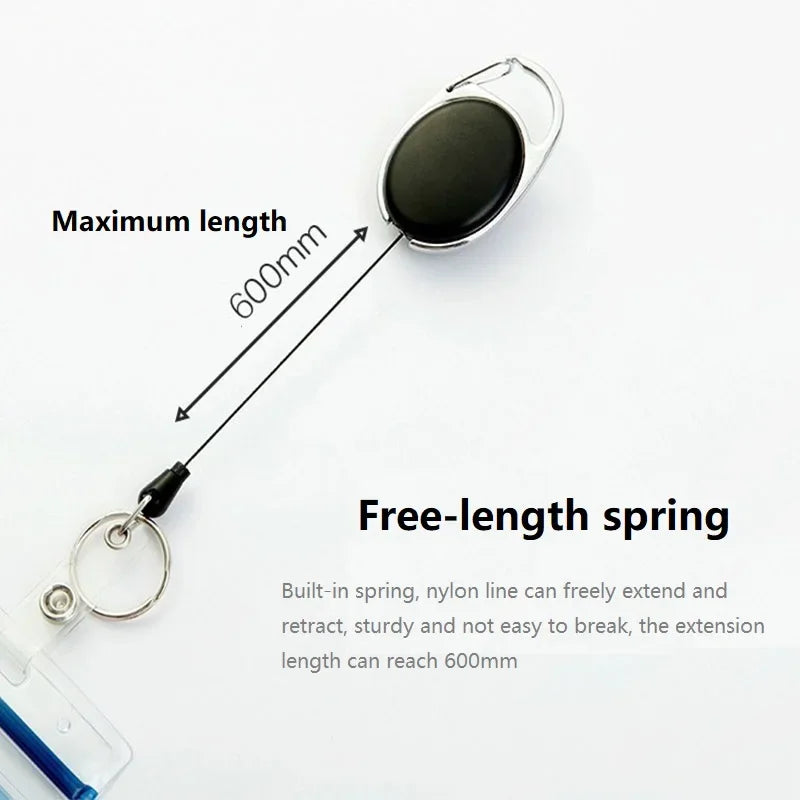 Retractable Id Pendant Badge Reel Roulette Id Badge Holder Retractable Lanyard Holder for Id Card Portagafetes HZ03