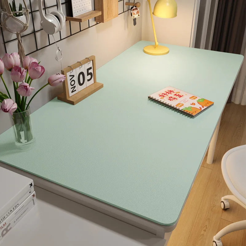 Leather Desk Mat Eco-Friendly Waterproof Table Protector Anti-Fouling PU Leather Table Cover Large Size Non-Slip Desk Cover