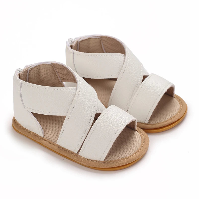 White Cute 0-18M Baby Cute Open toed Bow Summer Sandals Princess Casual Soft Rubber Bottom Non slip Sandals