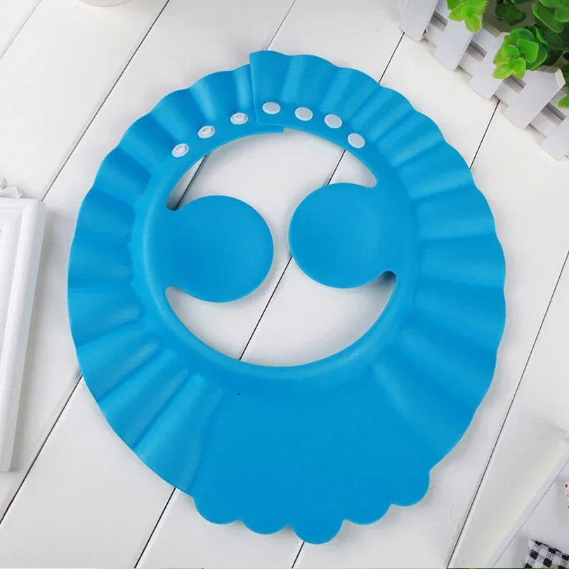 Adjustable Baby Shampoo Cap Waterproof Splashguard Bath Visor Hat Durable Infant Hair Wash Shield with Eye Protection for Shower