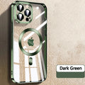 Original Clear Plating Cover For Apple Magnet Magsafe Case Iphone 15 14 Plus 13 12 11 Pro Max X Xs Xr 5K 10H Glas Camera Protect