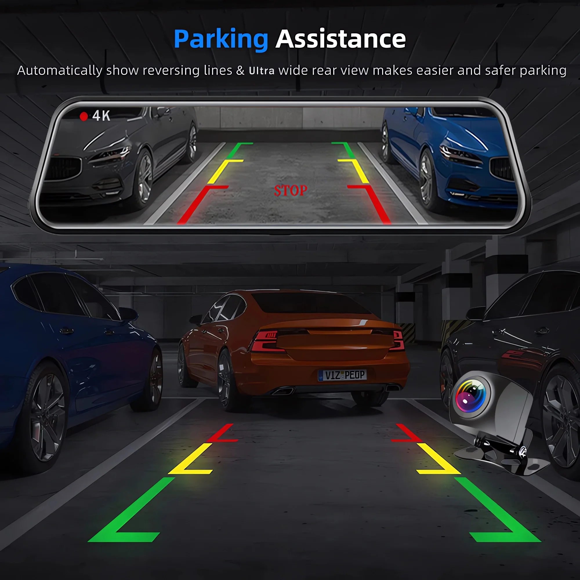 10" Dash Cam 4K 2160P GPS WIFI Car Dvr Mirror Dual Lens Dashcam IPS Screen Car Camera Drive Recorder Stream RearView Mirror