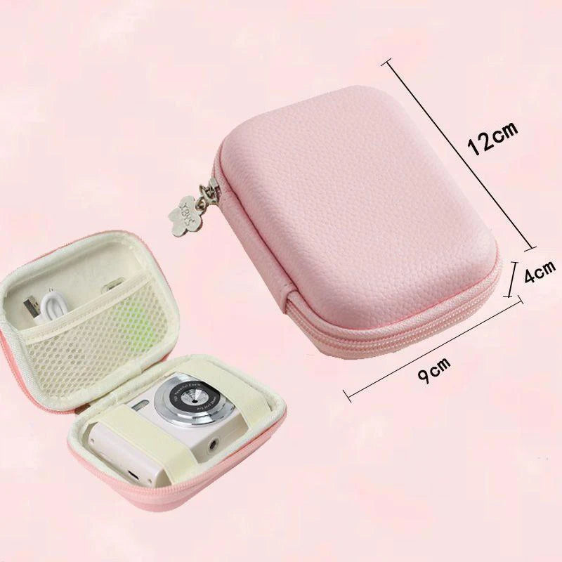 1Pc Mini CCD Digital Camera Storage Bag, Protective Case with Mesh Pocket for Memory Cards & Small Accessories