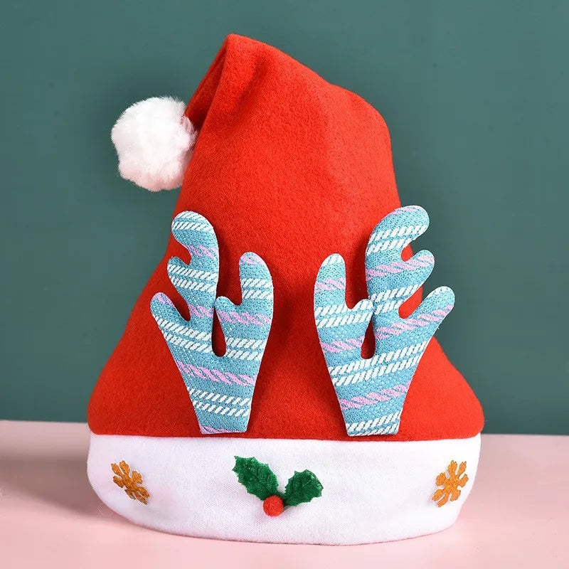 Christmas Hat for Baby Cute Cartoon Elk Santa Claus Xmas Cap Winter Warm Woolen Beanie Cap Party Hair Accessory