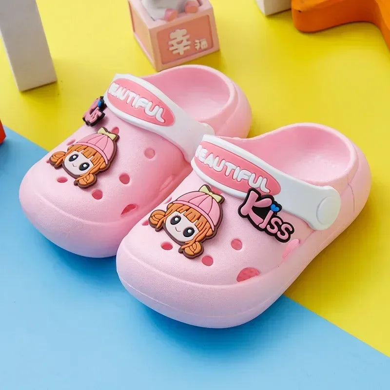 Summer New Baby Slippers Indoor Non-slip Soft Bottom Comfort Fashion Cute Children's Hole Shoes Boys Girls Kid Outdoors Sandals