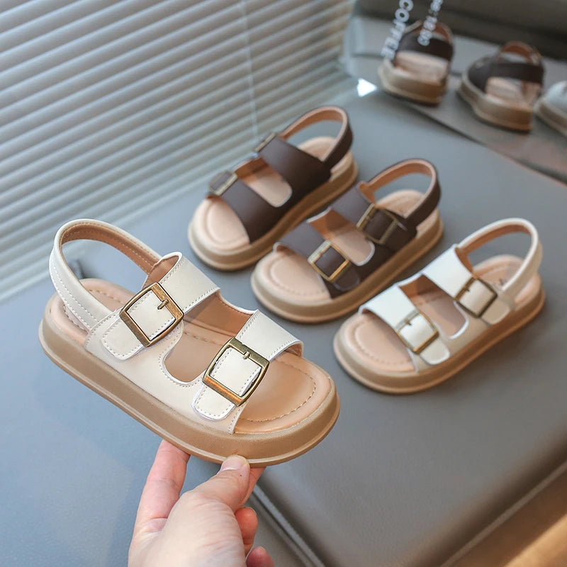 Children's Summer Sandals New Classic Girls Fashion Beach Sandals Causal Open-toe Kids Boys Platform Shoes Hollow-out Versatile