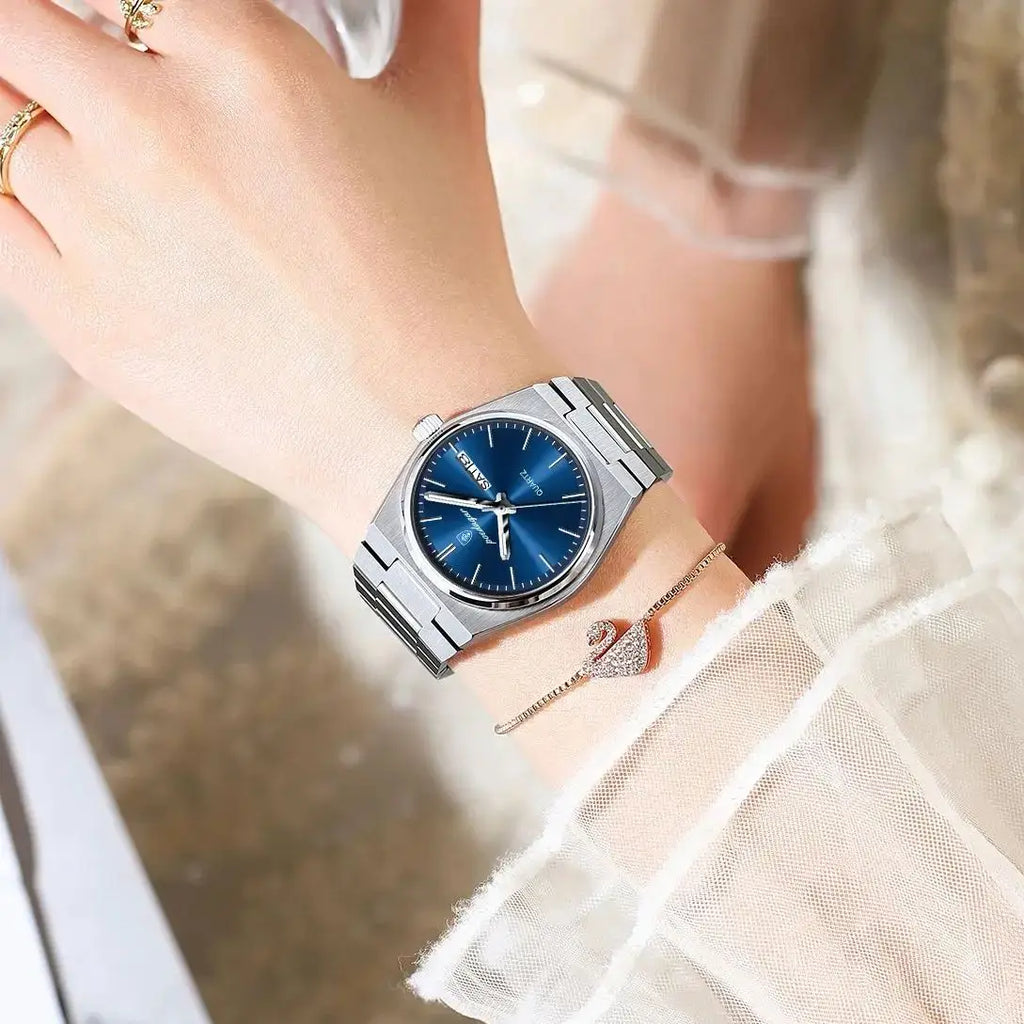 POEDAGAR Top Exquisite Woman Wristwatch Waterproof Luminous Quartz Casual Ladies Watch Date Week Stainless Steel Women's Watches